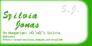 szilvia jonas business card
